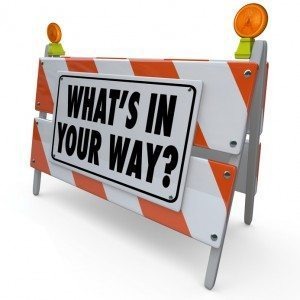 What's In Your Way Roadblock Barricade SIgn