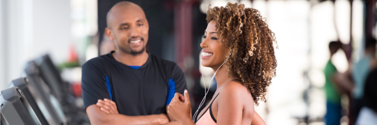 personal trainer in gym