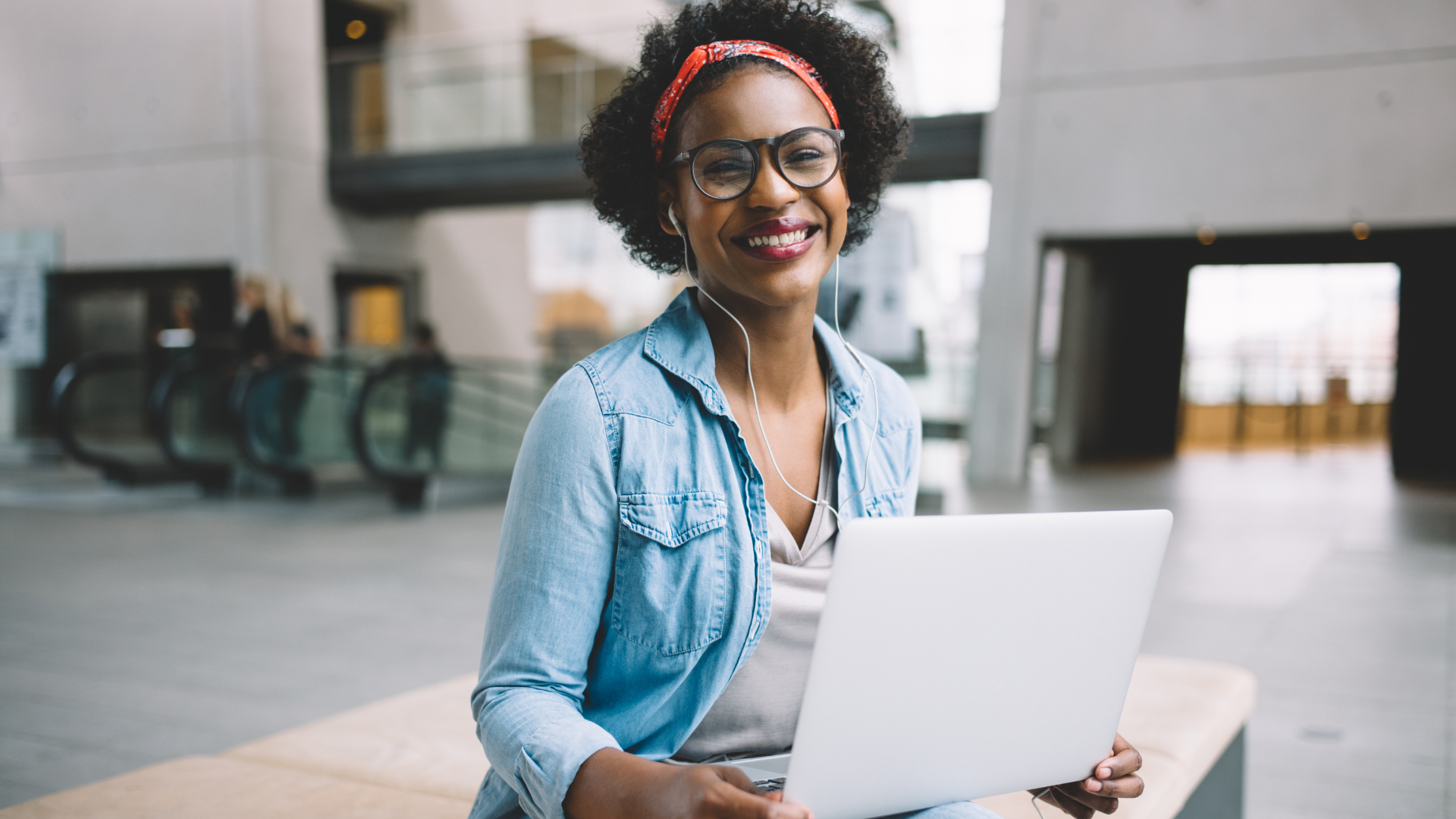 Smiling professional woman doing paperwork