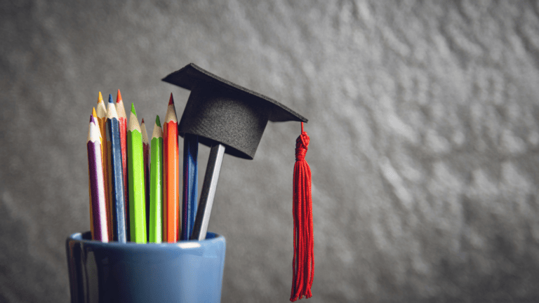 image of graduation cap and stationary